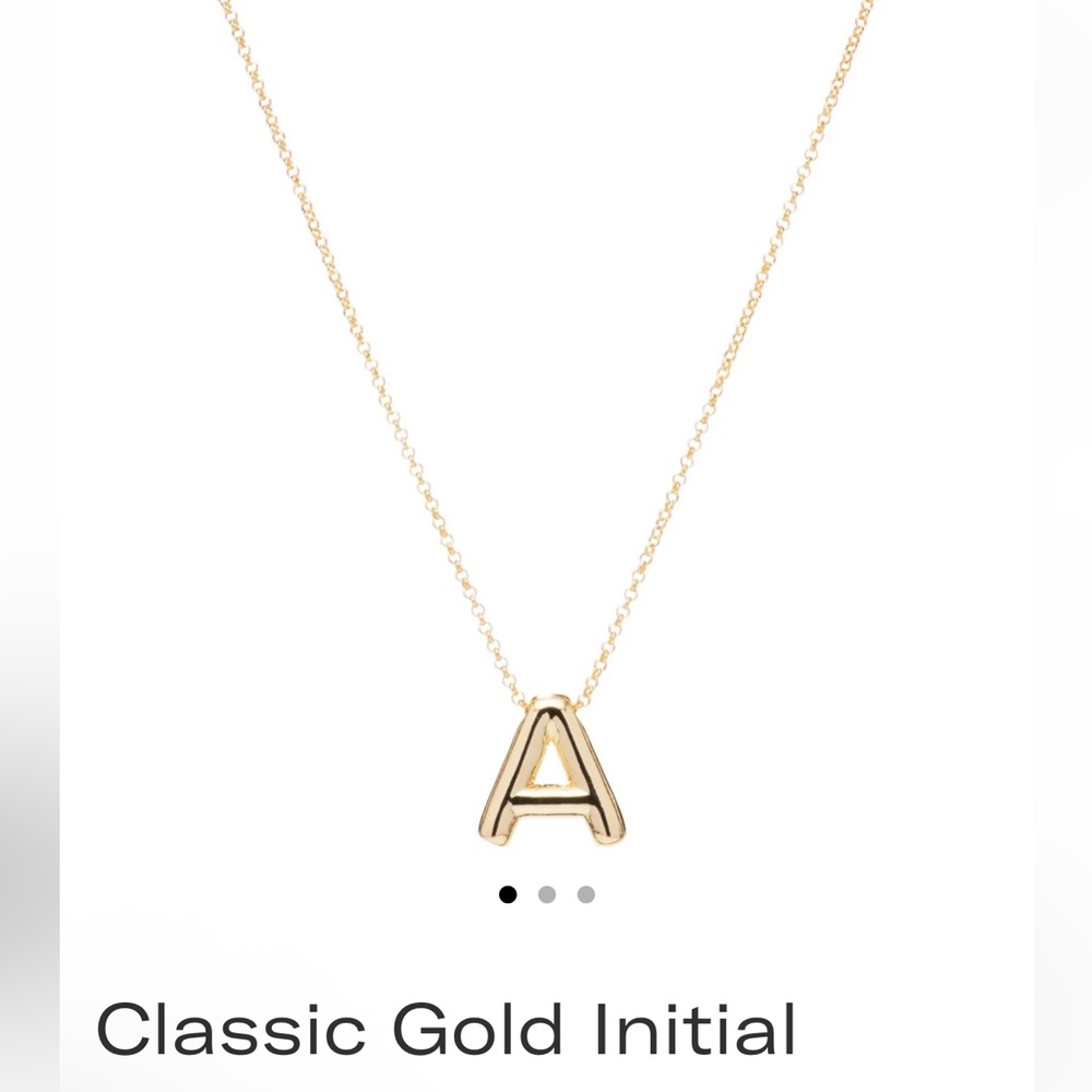 Gold Initial A Pendant Necklace - Elegant Monogram Jewelry